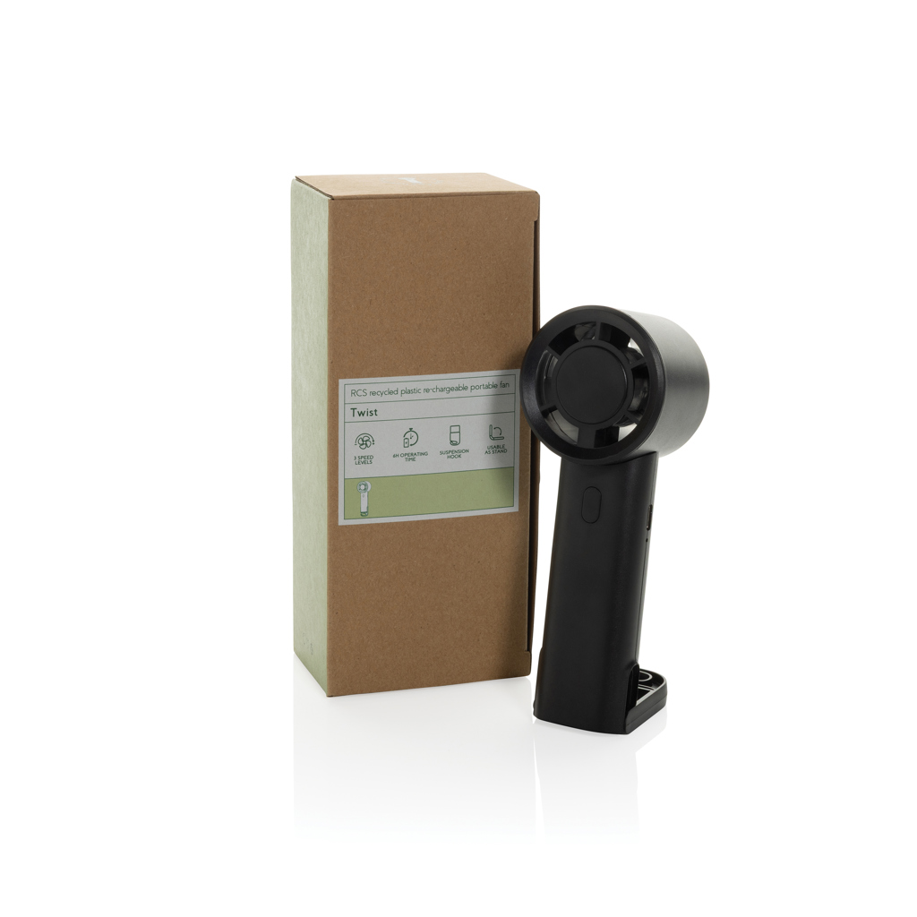 Twist Mini-Ventilator aus recyceltem ABS – XD Collection