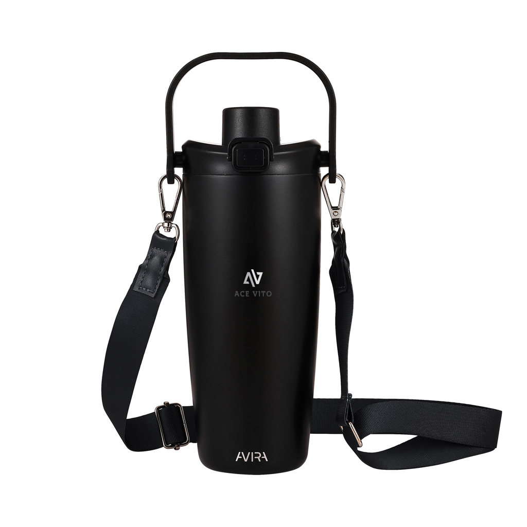 Avira Ayala Crossbody Duosip Becher 600 ml aus RCS-recyceltem Edelstahl mit Logo bedrucken Avira Ayala Crossbody Duosip Becher 600 ml aus RCS-recyceltem Edelstahl mit Logo bedrucken