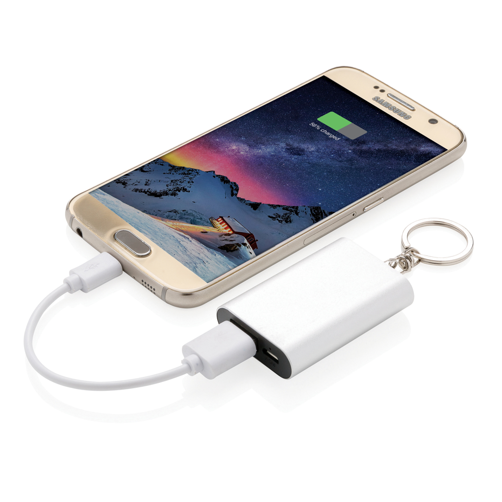 XD Collection Schlüsselanhänger-Powerbank 1.000 mAh Aluminium, bedruckbar