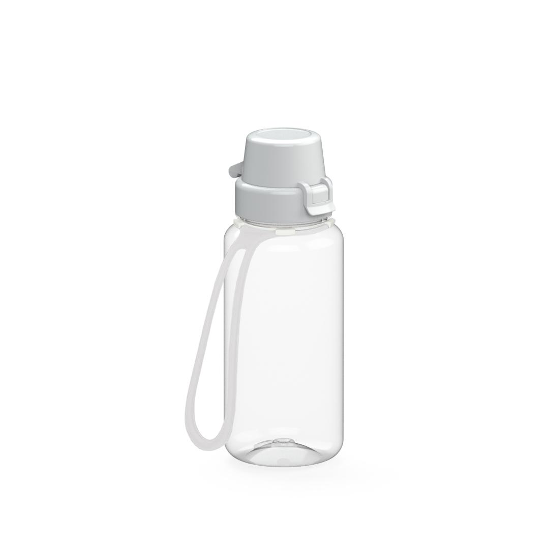 Trinkflasche "School", 400 ml, inkl. Strap – transparent Trinkflasche "School", 400 ml, inkl. Strap – transparent
