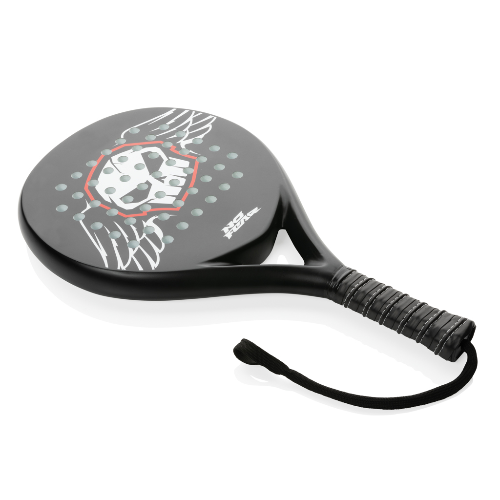 Leichtes Fiberglas Padel-Racket 350g mit Griffgurt – schwarz