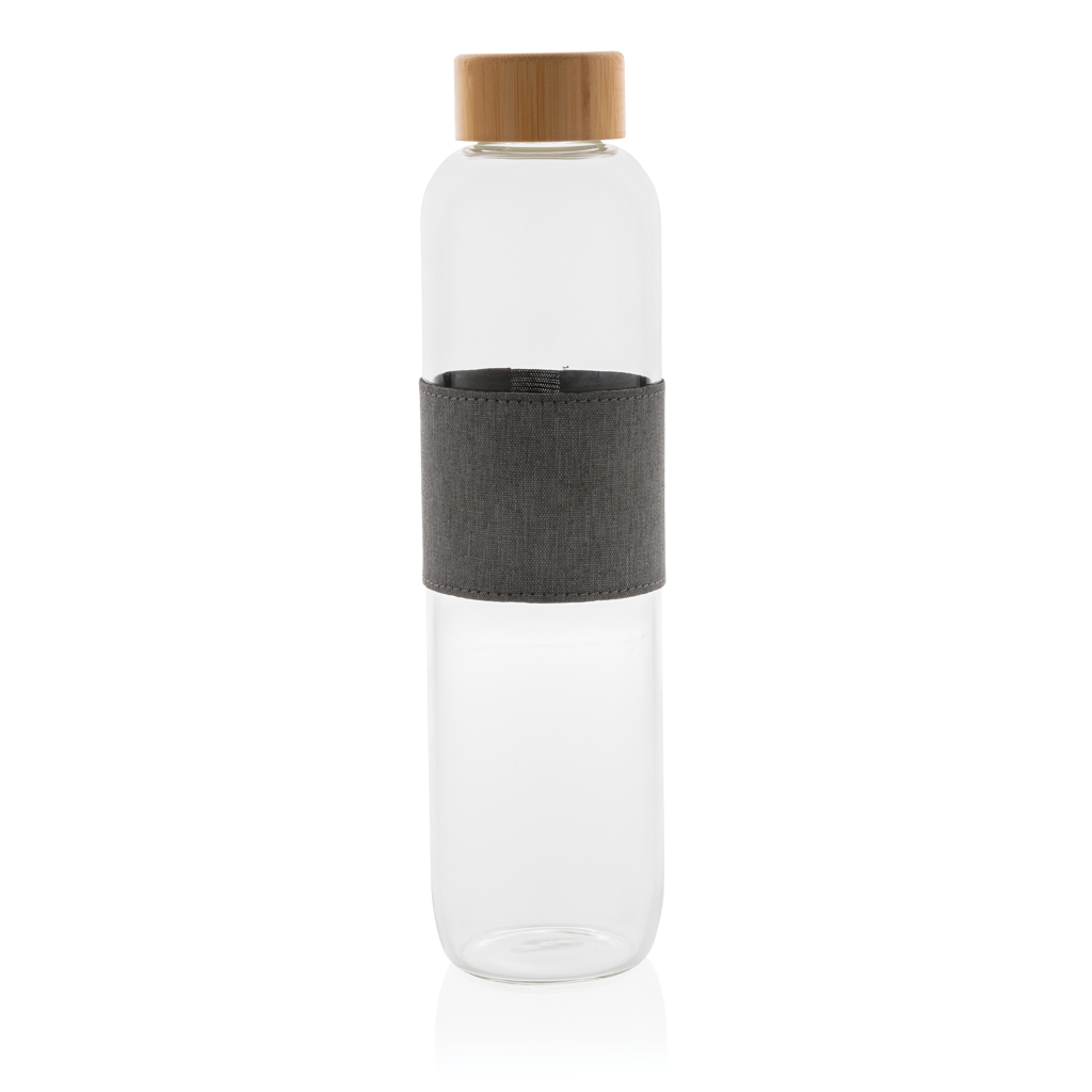 XD Collection Impact Borosilikat-Glasflasche 750 ml mit Bambusdeckel