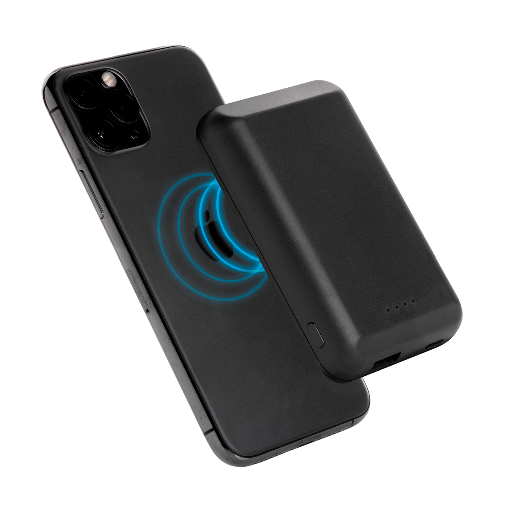 XD Collection Magnetische Wireless Powerbank 5.000 mAh mit Logo bedruckbar XD Collection Magnetische Wireless Powerbank 5.000 mAh mit Logo bedruckbar