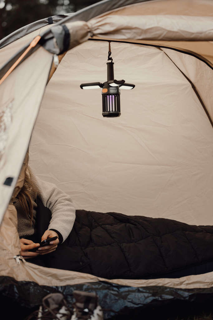 Nordic Drift Titan Campinglampe mit Mückenschutz, USB-C-Akku, bedruckbar