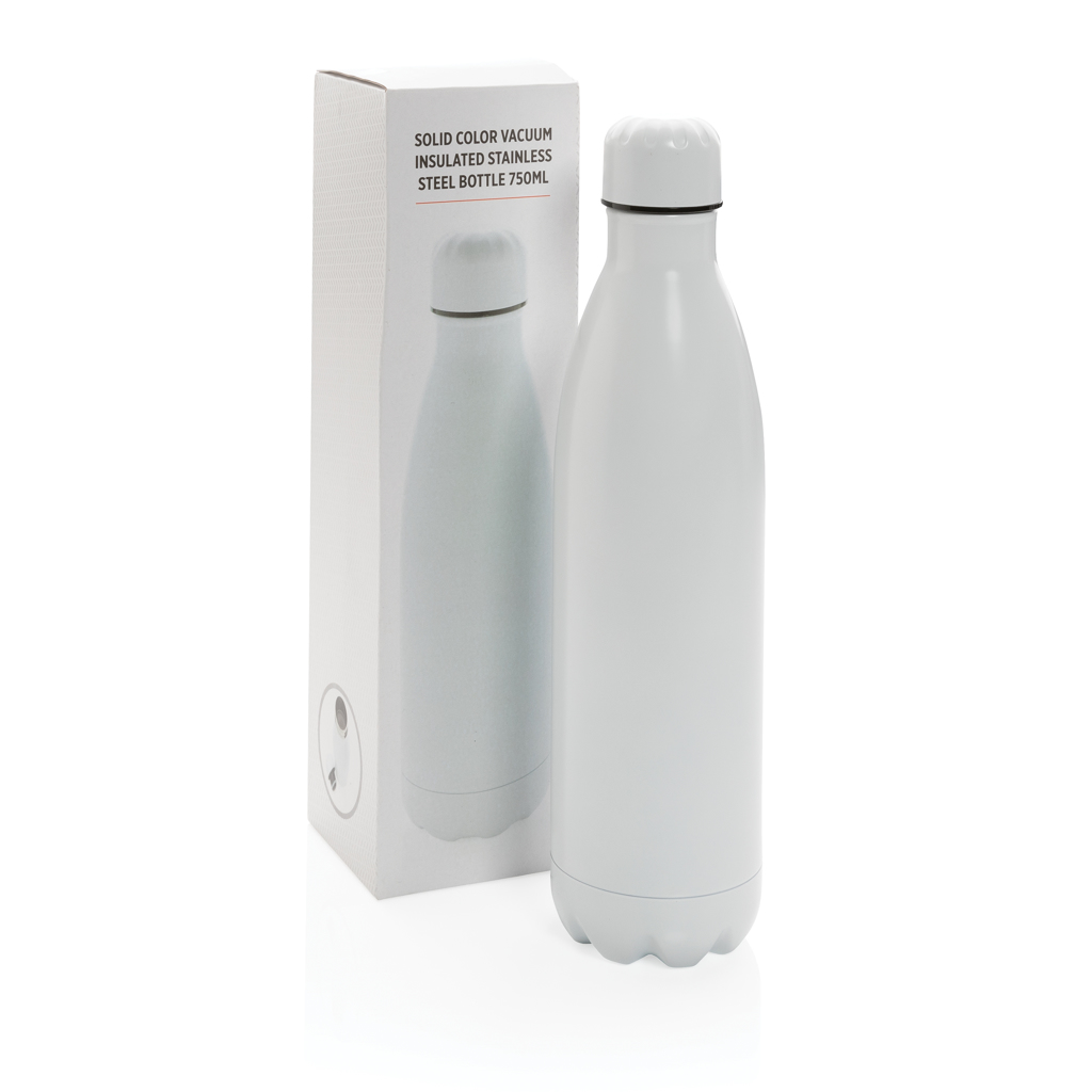 XD Collection Solid Color Vakuumflasche 750 ml aus Edelstahl mit Logo-Veredelung