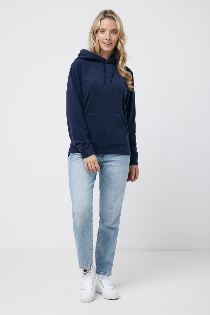 iqoniq Trivor Unisex-Mikrofleece-Hoodie aus 100% recyceltem Polyester, mit Stickerei oder Aufnäher veredelbar