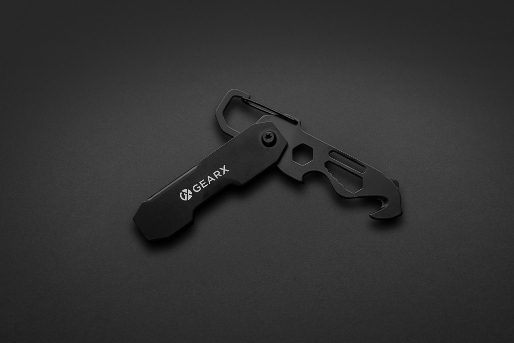 Gear X faltbares EDC-Multitool 11-in-1 aus Edelstahl mit Karabiner