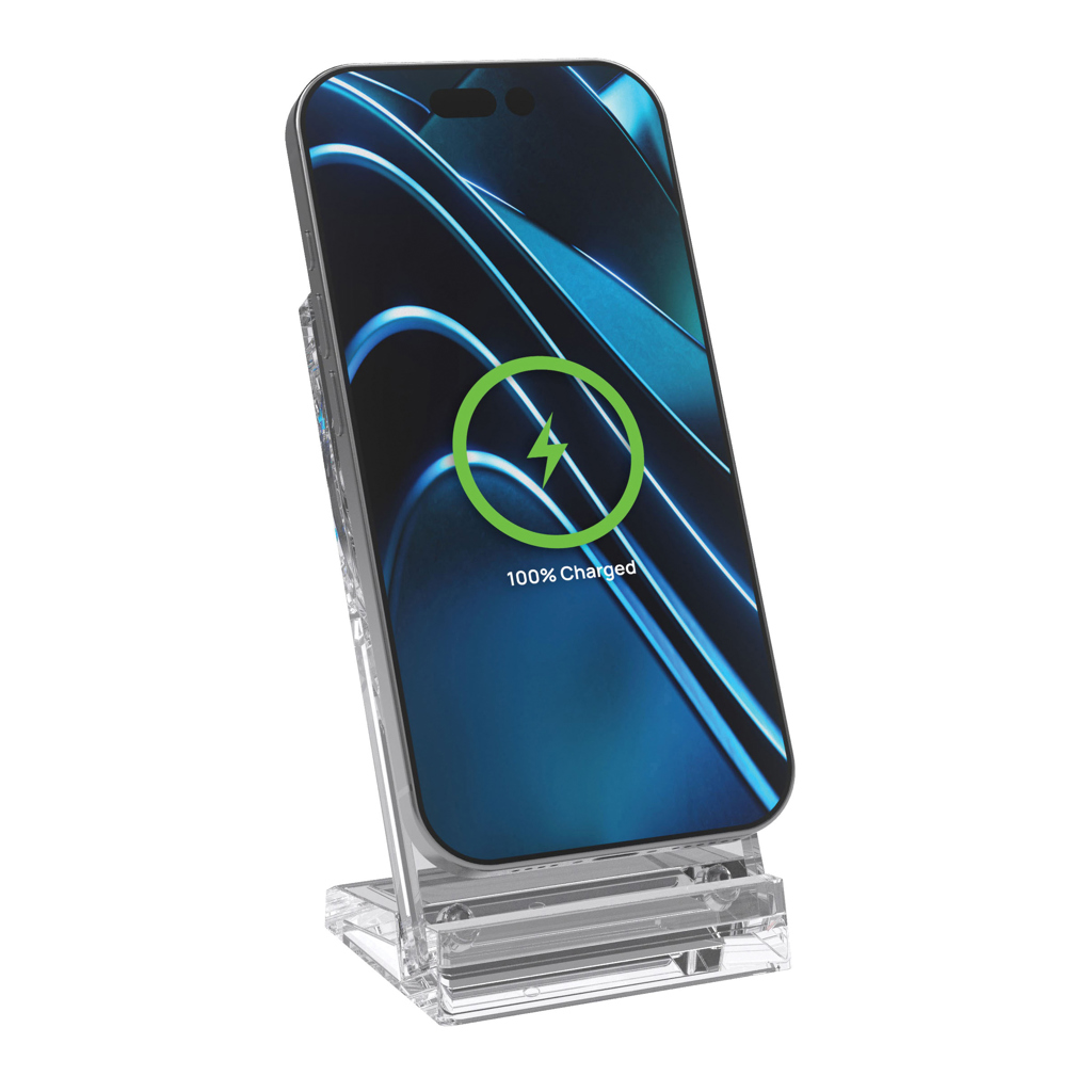 XD Collection Magcharge 15W magnetischer Wireless-Charger-Stand aus Acryl, bedruckbar mit Logo