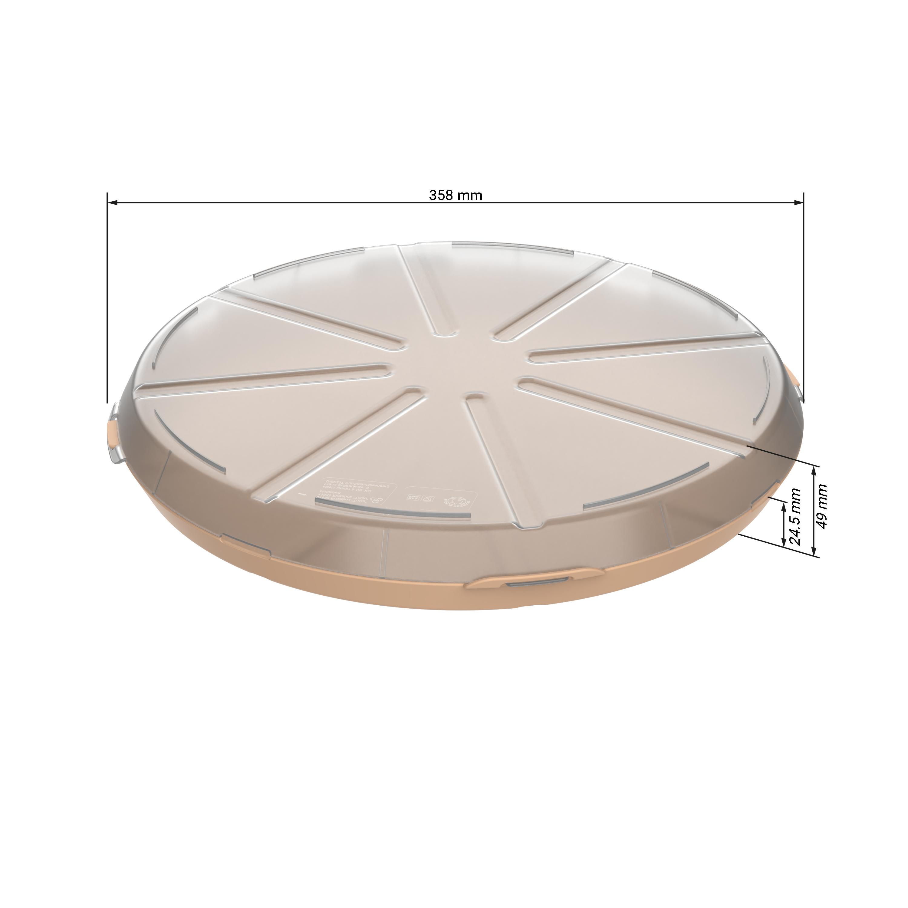 Pizzabox "ToGo" – Bemassung_TranspBraun Pizzabox "ToGo"