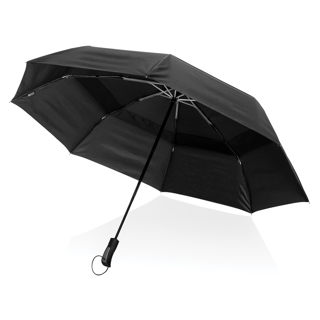 Swiss Peak AWARE Tornado 27" RPET Taschenschirm mit Logodruck