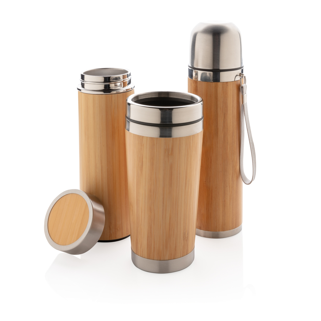 Bambus & Edelstahl 304 Thermobecher 450ml – braun Bambus & Edelstahl 304 Thermobecher 450ml – braun