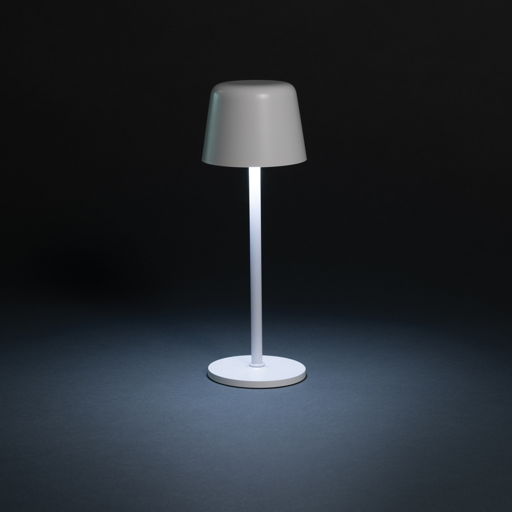 XD Collection Zenic USB-Tischleuchte aus RCS-recyceltem ABS mit Touch-Dimmer