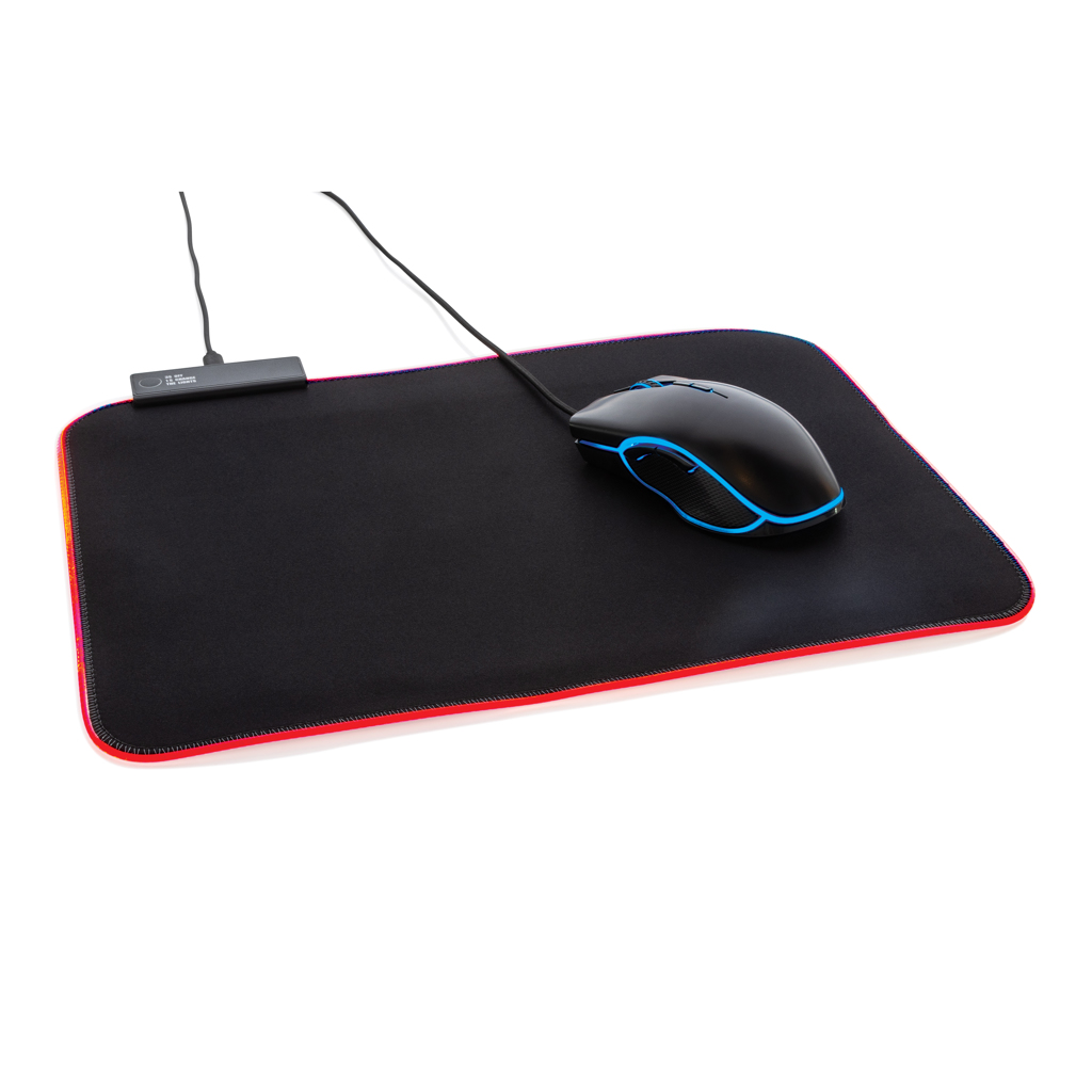 RGB Pro Gaming Mauspad, PVC-frei & rutschfest – schwarz