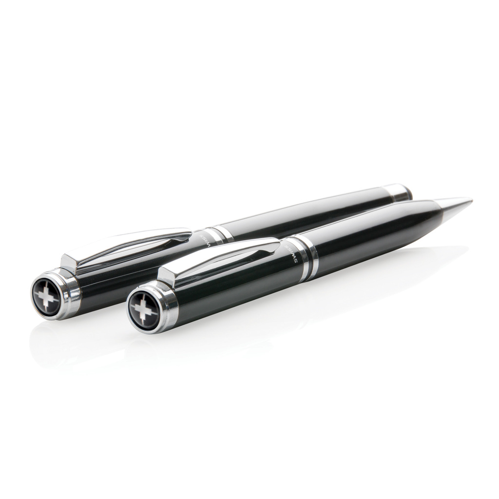 Schreibset Kupfer: Kugelschreiber & Stylus – schwarz
