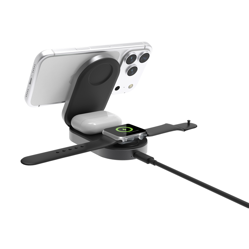XD Xclusive Quantum Ultra-Fast 3-in-1 25W faltbarer Wireless Charger – bedruckbar