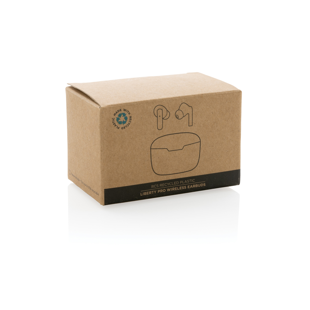 Liberty Pro TWS-Ohrhörer aus recyceltem RCS-ABS mit Tampondruck-Veredelung