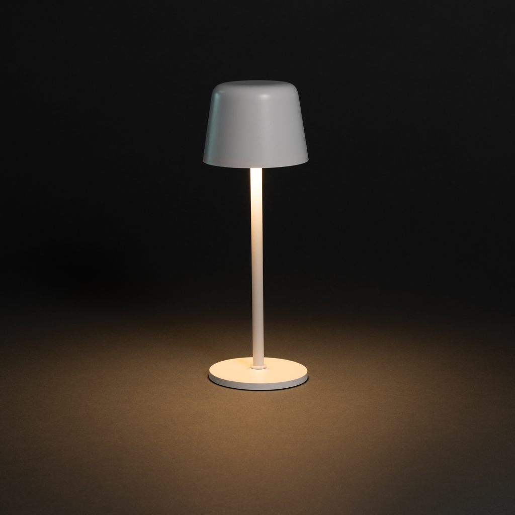 XD Collection Zenic USB-Tischleuchte aus RCS-recyceltem ABS mit Touch-Dimmer