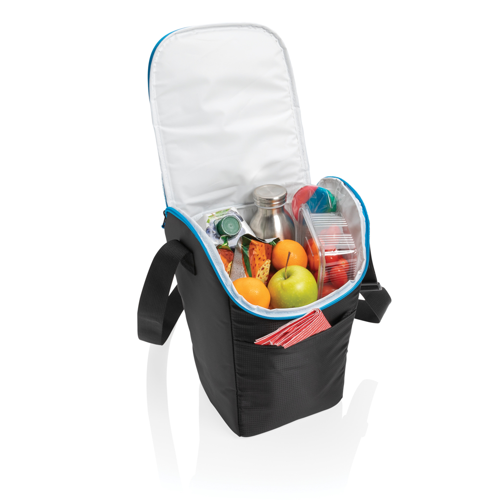 Robuste Outdoor Kühltasche 6 Dosen/2 Flaschen – schwarz