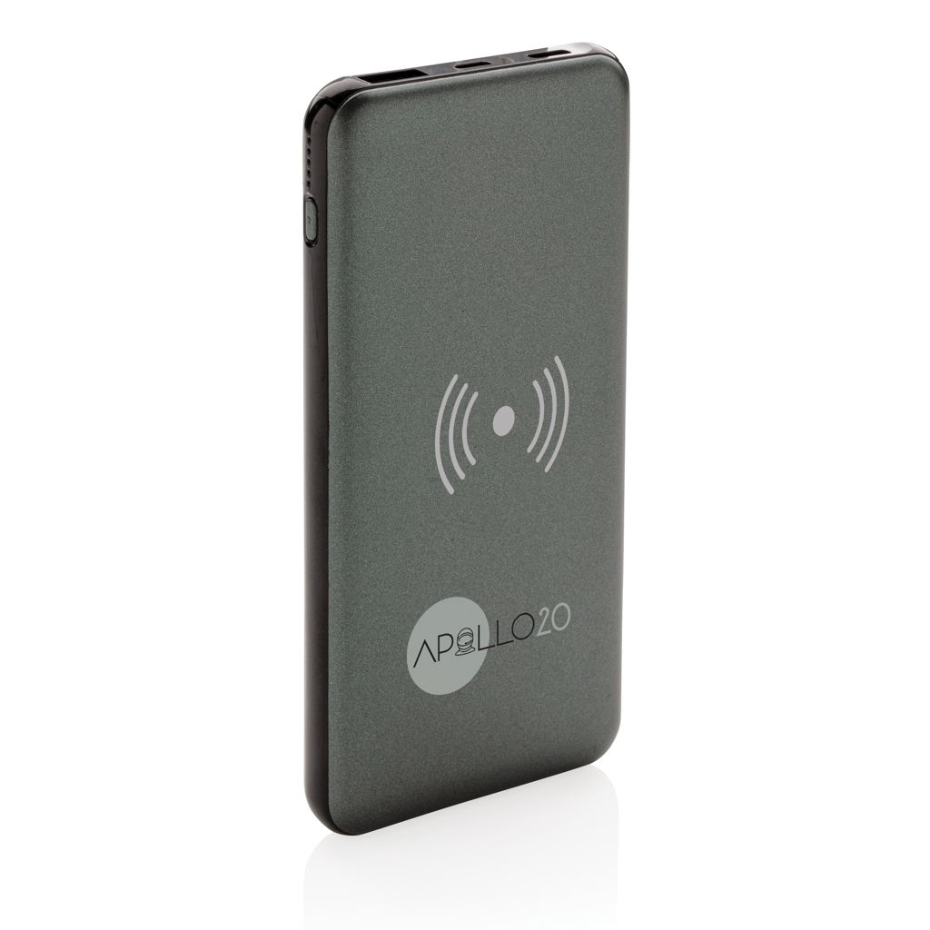 Powerbank 10000 mAh PD18W Wireless10W, Kabel PVC-frei grau Powerbank 10000 mAh PD18W Wireless10W, Kabel PVC-frei grau