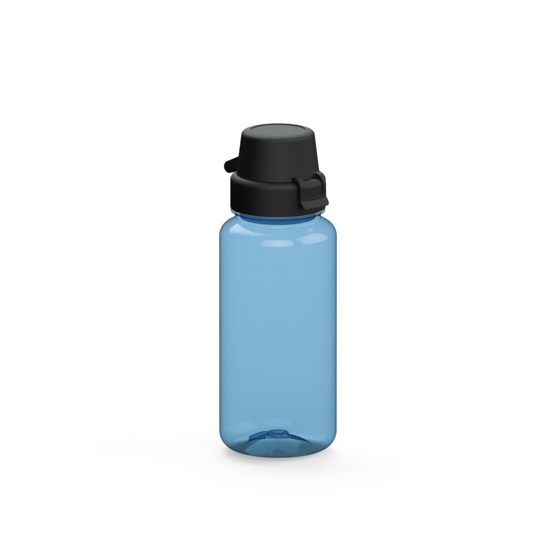 Trinkflasche "School", 400 ml – transluzent-blau