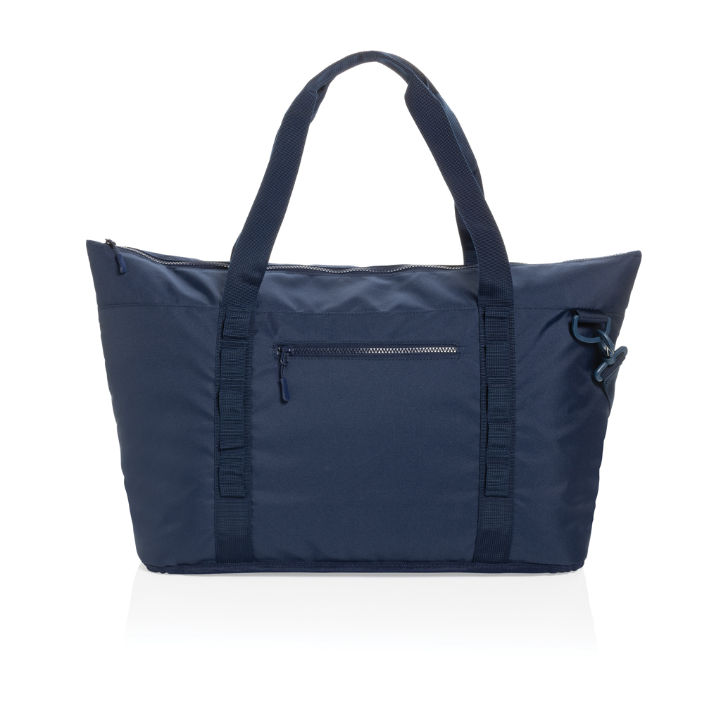 Sonny Aware RPET XL Kühltasche navy, 100 % recyceltes PET, mit Logodruck Sonny Aware RPET XL Kühltasche navy, 100 % recyceltes PET, mit Logodruck