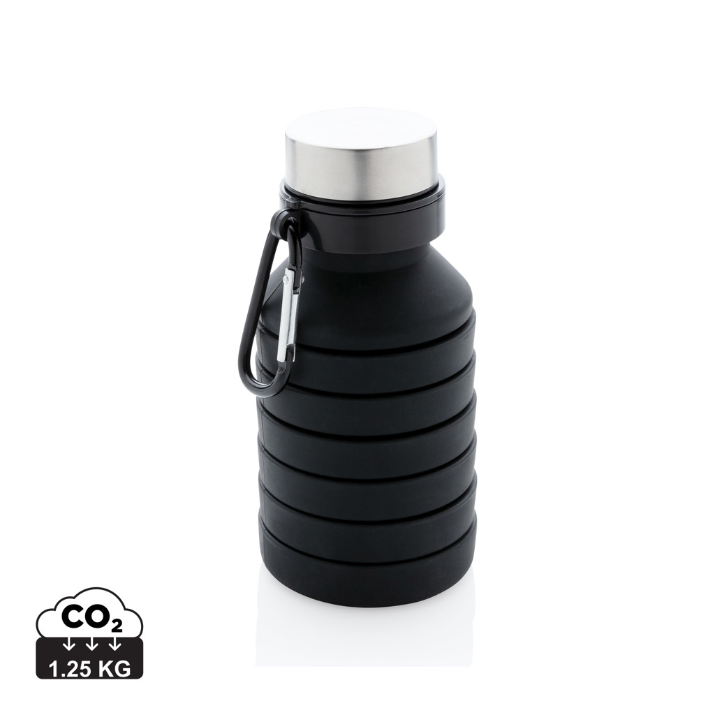 Faltbare Silikonflasche 550 ml mit Logo bedrucken – XD Collection