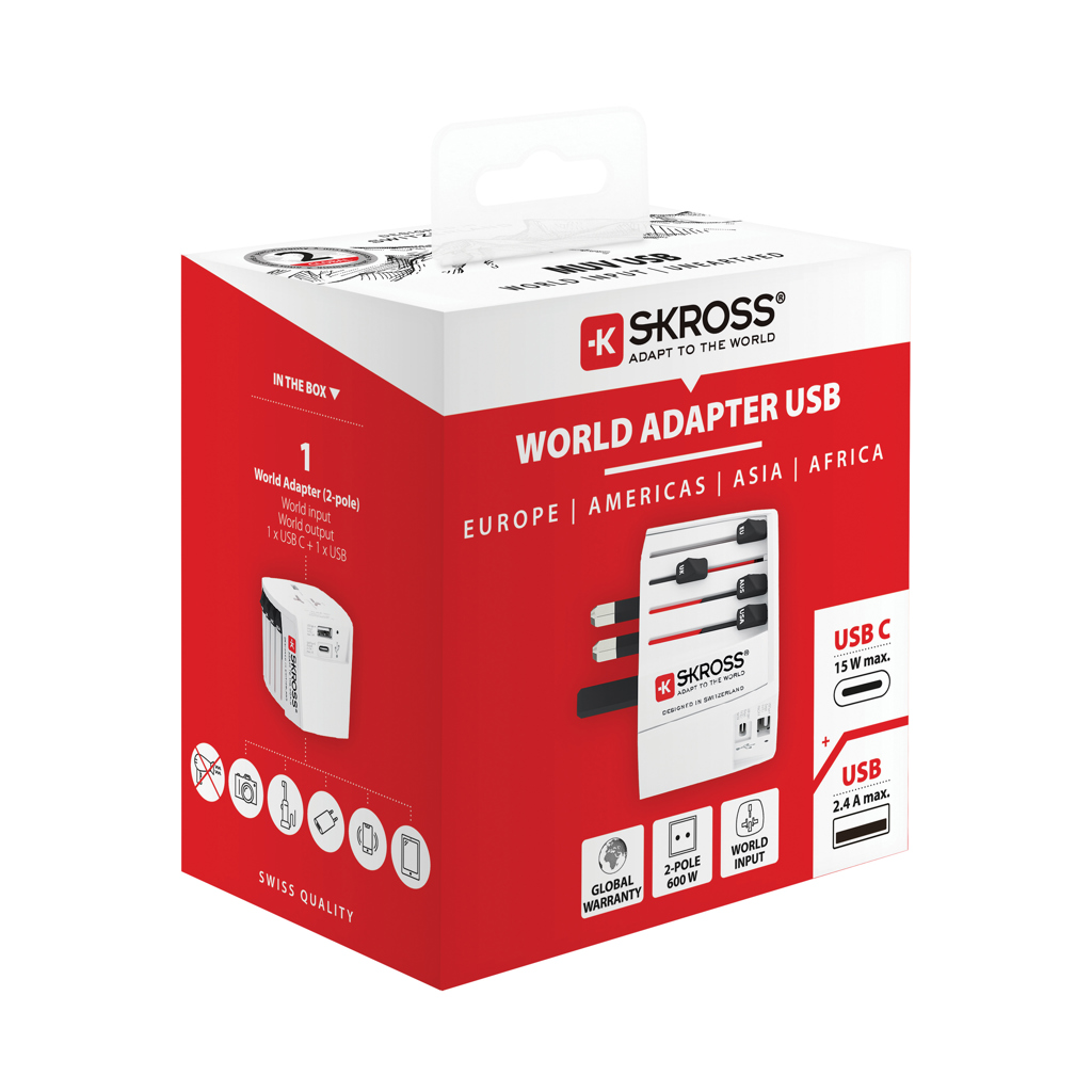 Business Weltadapter Dual USB-C & USB-A – weiß