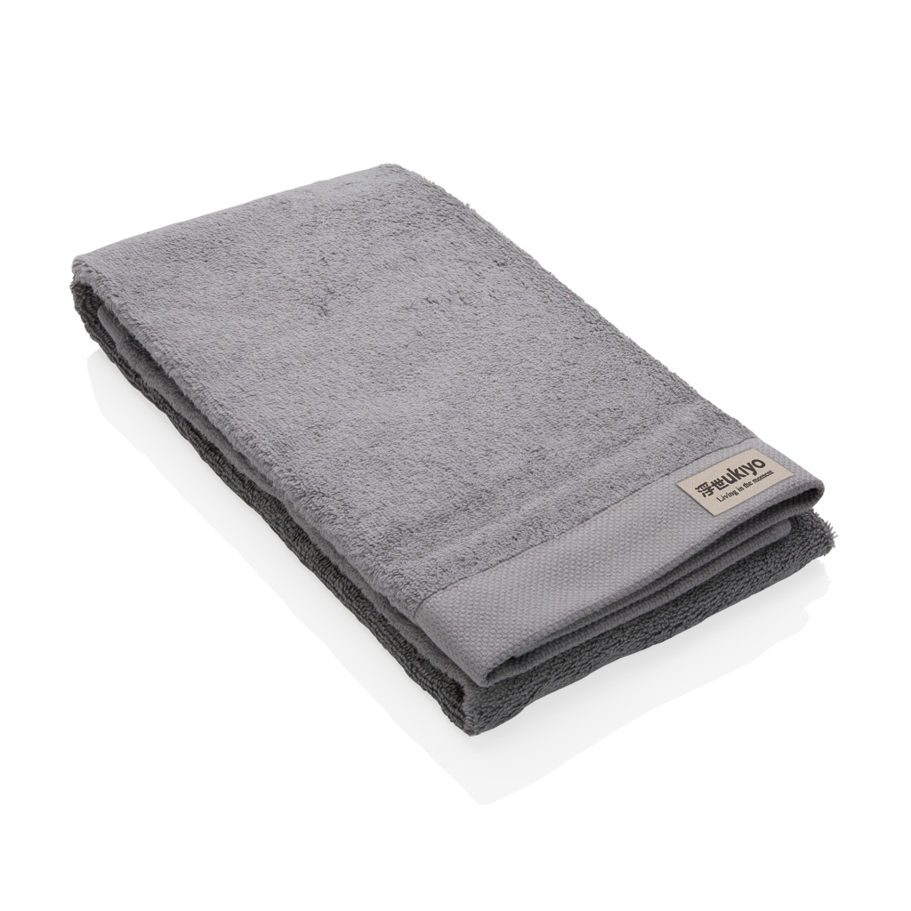 Ukiyo Sakura AWARE™ Badetuch 50 × 100 cm, recycelte Baumwolle, bestickbar