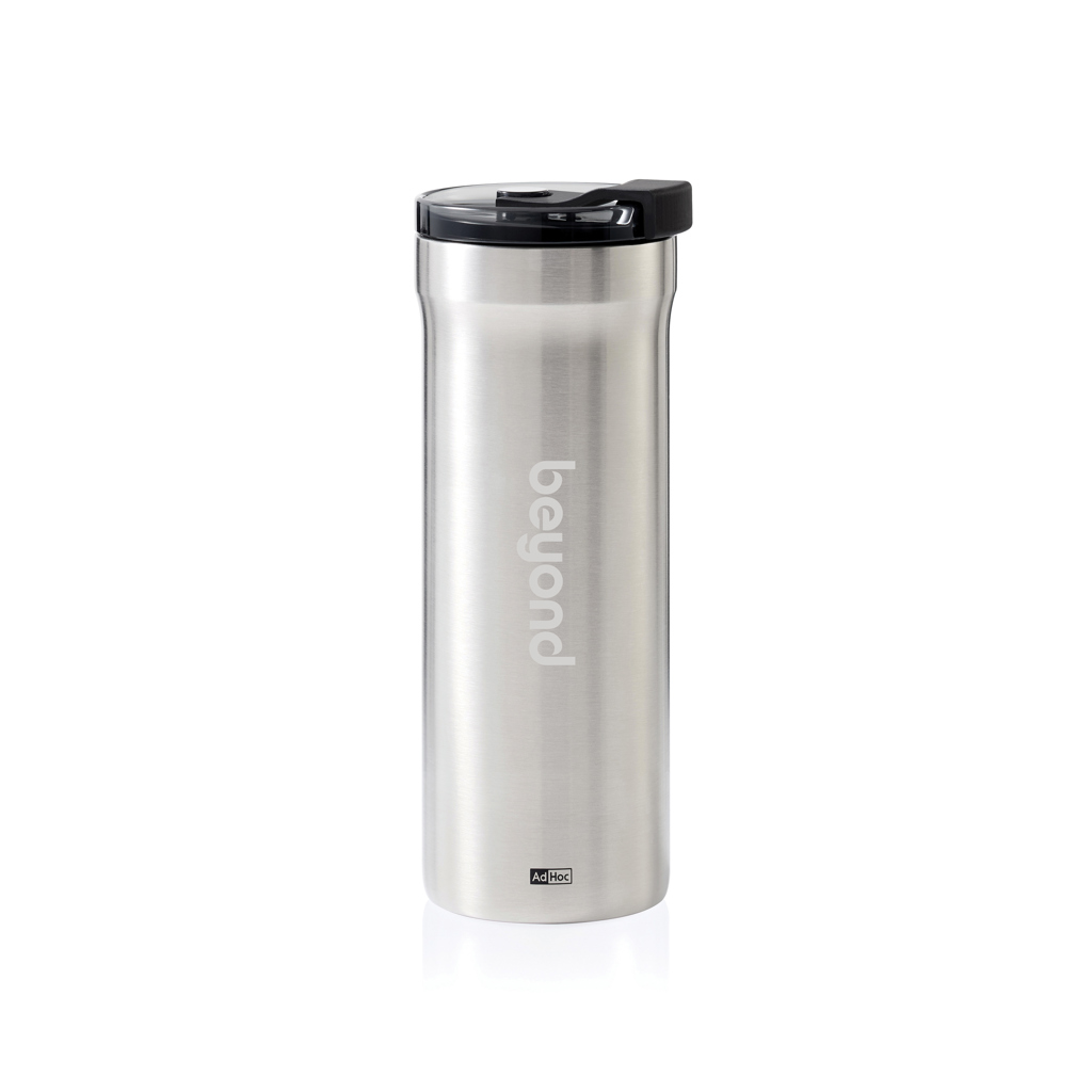 AdHoc Thermobecher Pulse 500 ml aus Edelstahl mit Logo