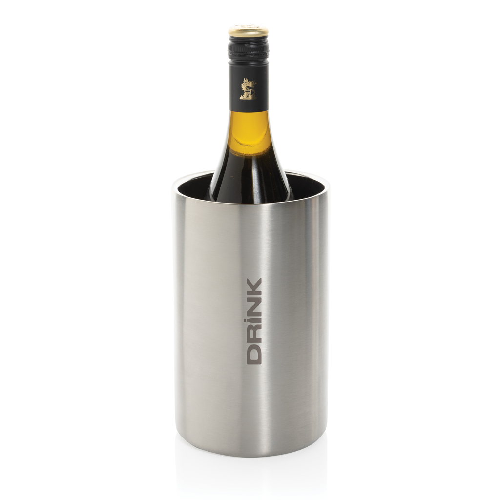 XD Collection Vino Weinkühler aus recyceltem Edelstahl – mit Logo veredelbar XD Collection Vino Weinkühler aus recyceltem Edelstahl – mit Logo veredelbar