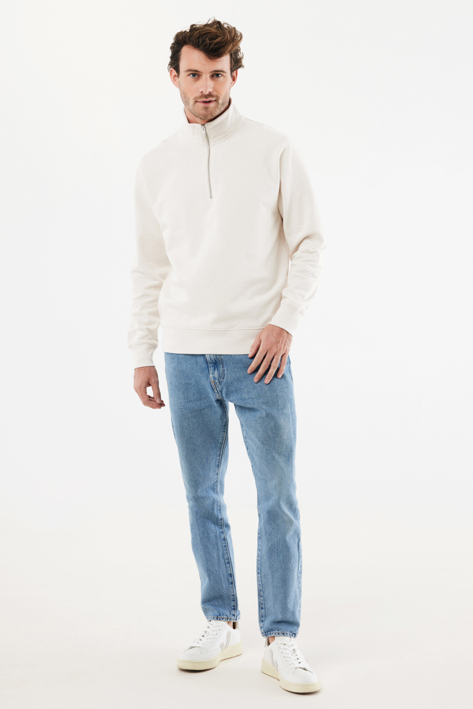 iqoniq Elgon Unisex Quarter-Zip Pullover aus 30 % recycelter & 70 % Bio-Baumwolle, 300 g/m², bedruckbar iqoniq Elgon Unisex Quarter-Zip Pullover aus 30 % recycelter & 70 % Bio-Baumwolle, 300 g/m², bedruckbar