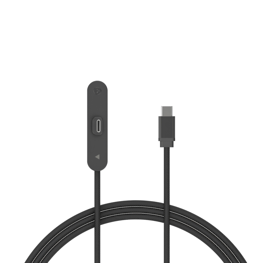 XD Xclusive Aluvia 65W USB-C-Ladekabel mit Handyhalter – mit Logo gravierbar