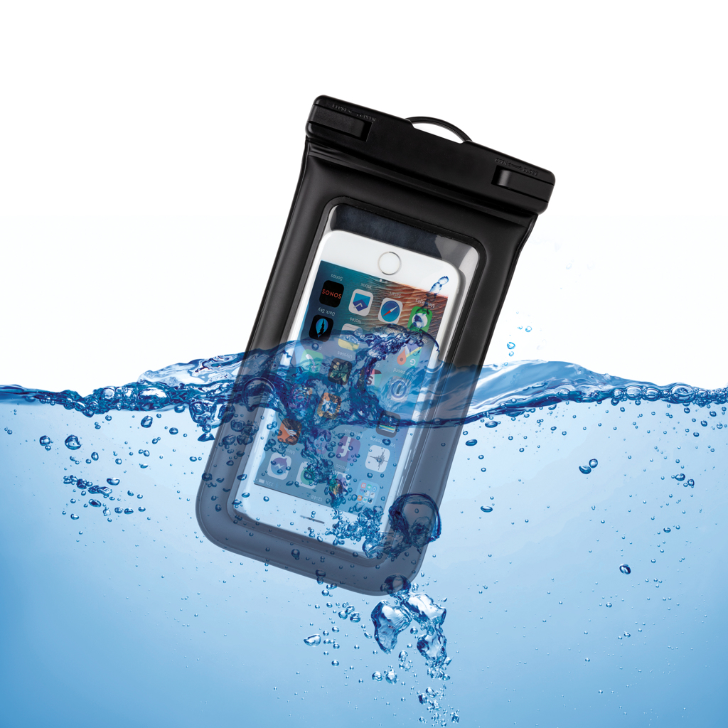 IPX8 wasserdichte, schwimmfähige Smartphone-Tasche schwarz IPX8 wasserdichte, schwimmfähige Smartphone-Tasche schwarz