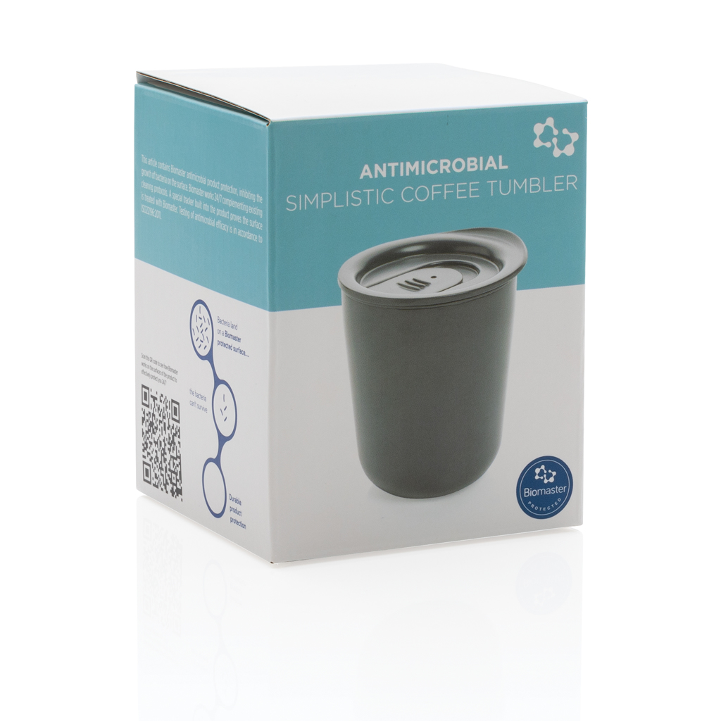 XD Collection Antimikrobieller Kaffeebecher 250 ml mit Biomaster, Edelstahl, bedruckbar