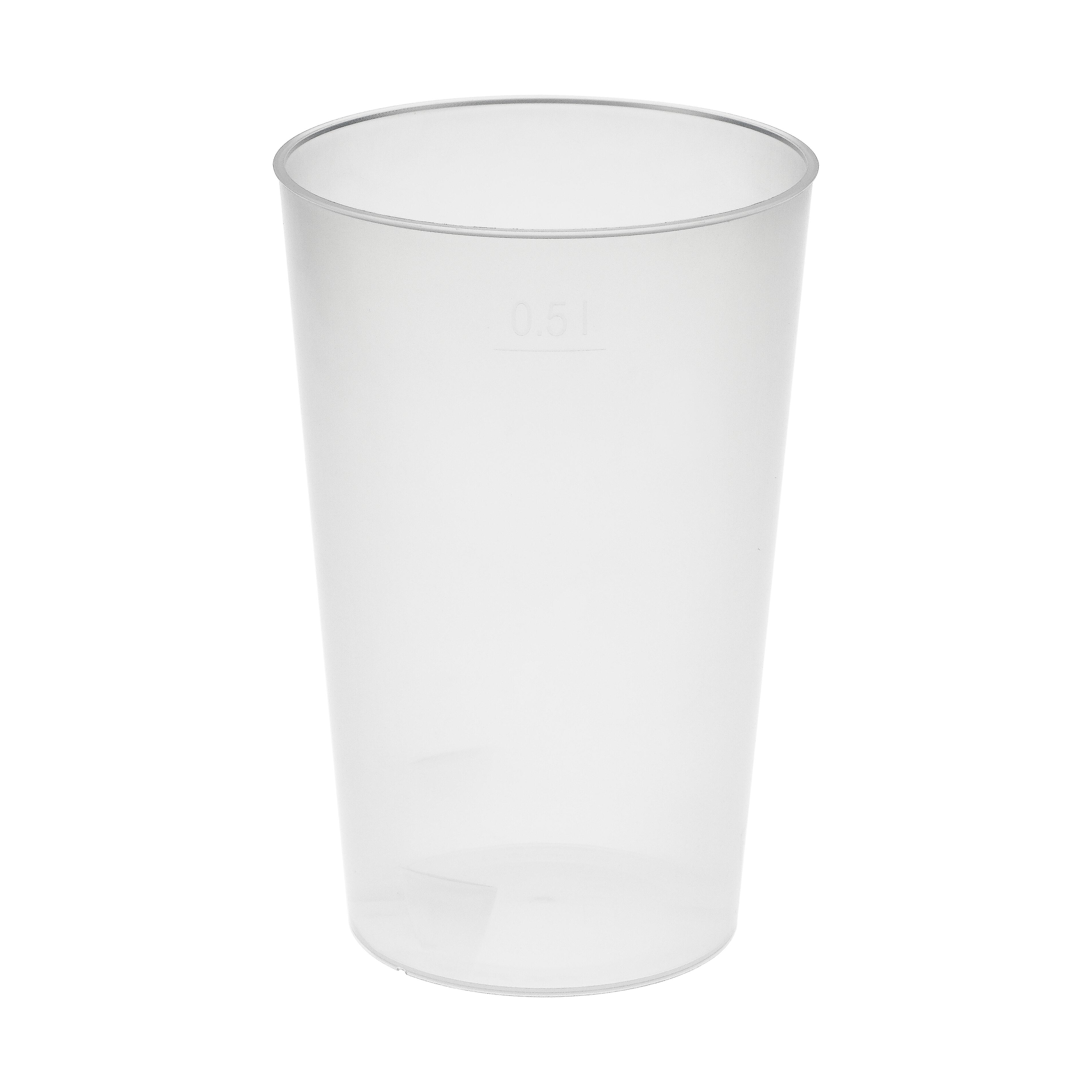 Trinkbecher "Vital", 500 ml – transparent-milchig Trinkbecher "Vital", 500 ml – transparent-milchig