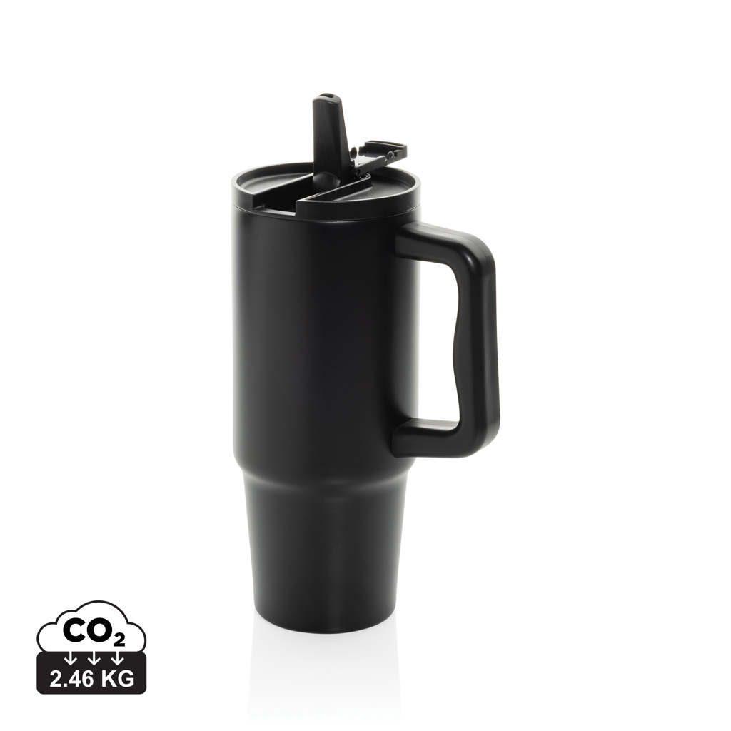XD Collection Embrace Thermobecher 900 ml aus RCS-recyceltem Edelstahl, auslaufsicher, mit Logo veredelbar