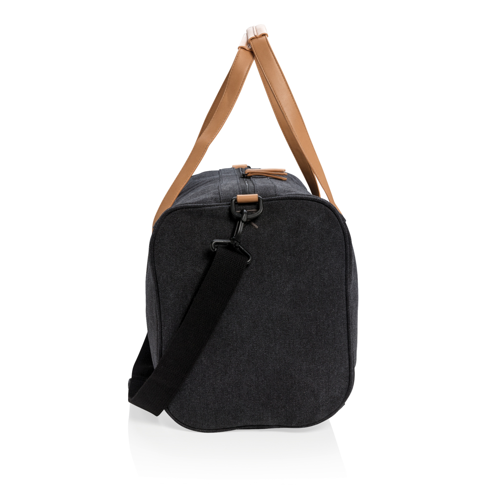 PVC-freie Canvas-Reisetasche Business - schwarz