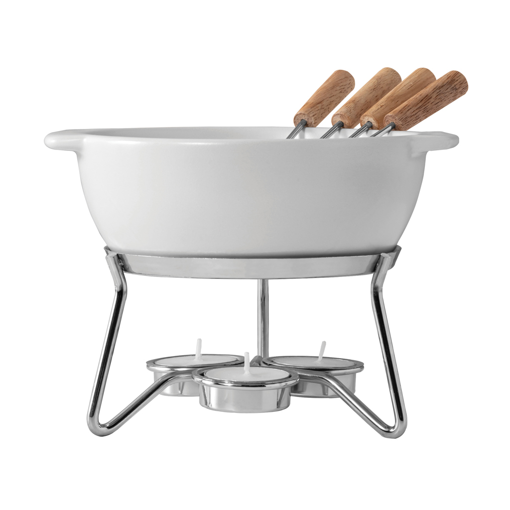 BOSKA Käse-Fondue-Set Party 750 ml Keramik weiß bedruckbar