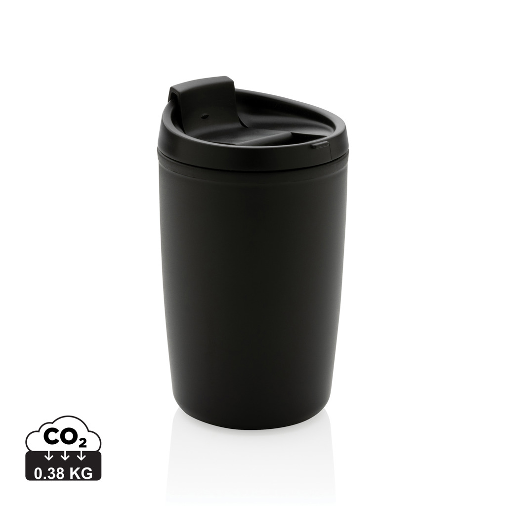 XD Collection GRS Recycling-PP-Becher mit Flip-Deckel, 300 ml