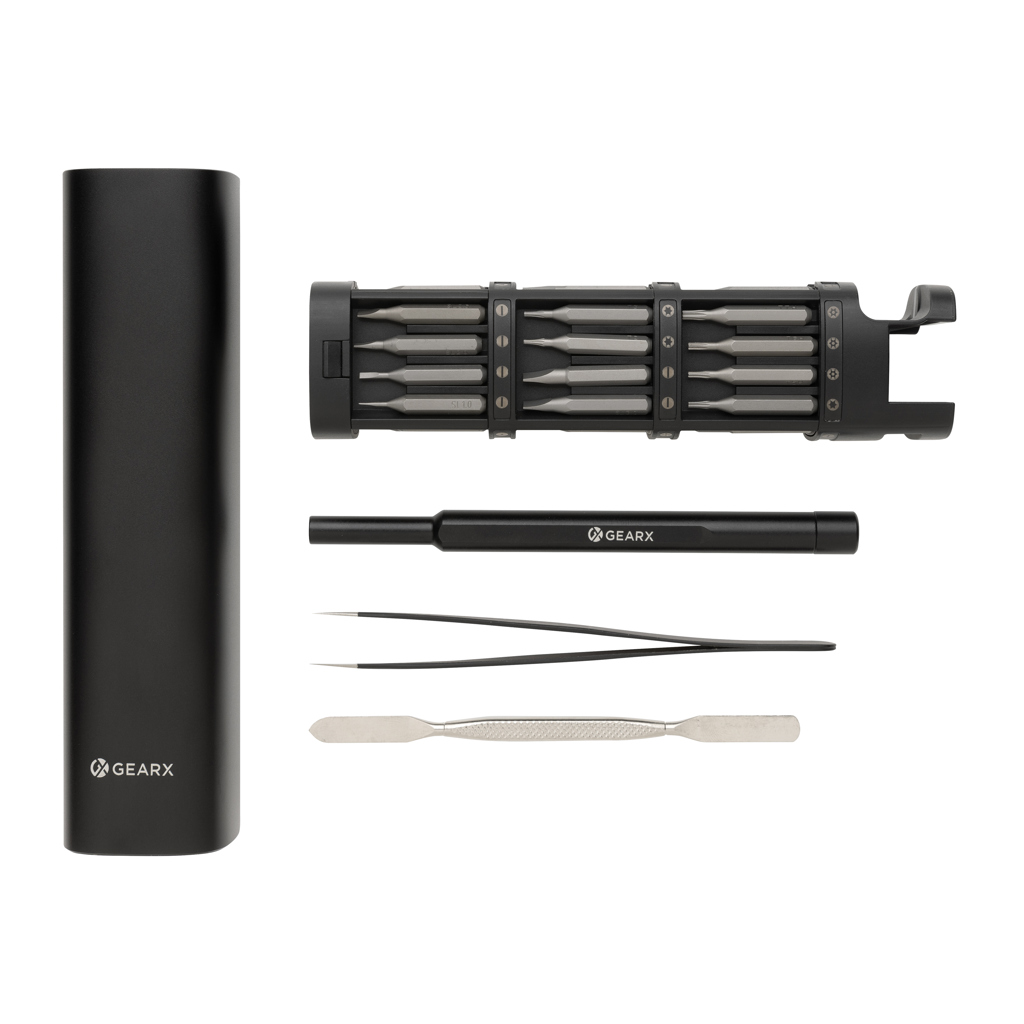 GearX 46-tlg. Präzisions-Bit-Set im Koffer aus RCS-recyceltem Aluminium