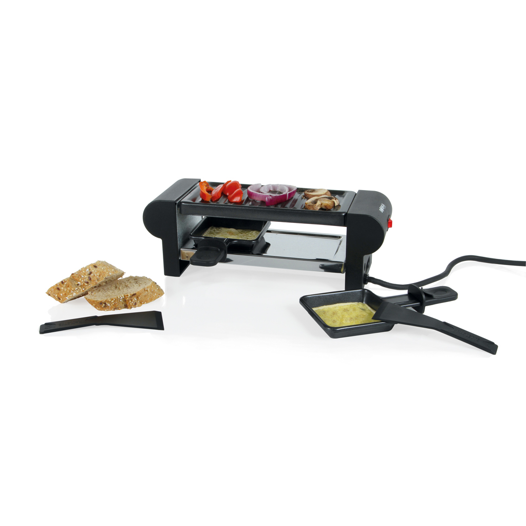 BOSKA Mini Raclette 220V Typ F für 2 Personen mit antihaftbeschichteten Pfännchen