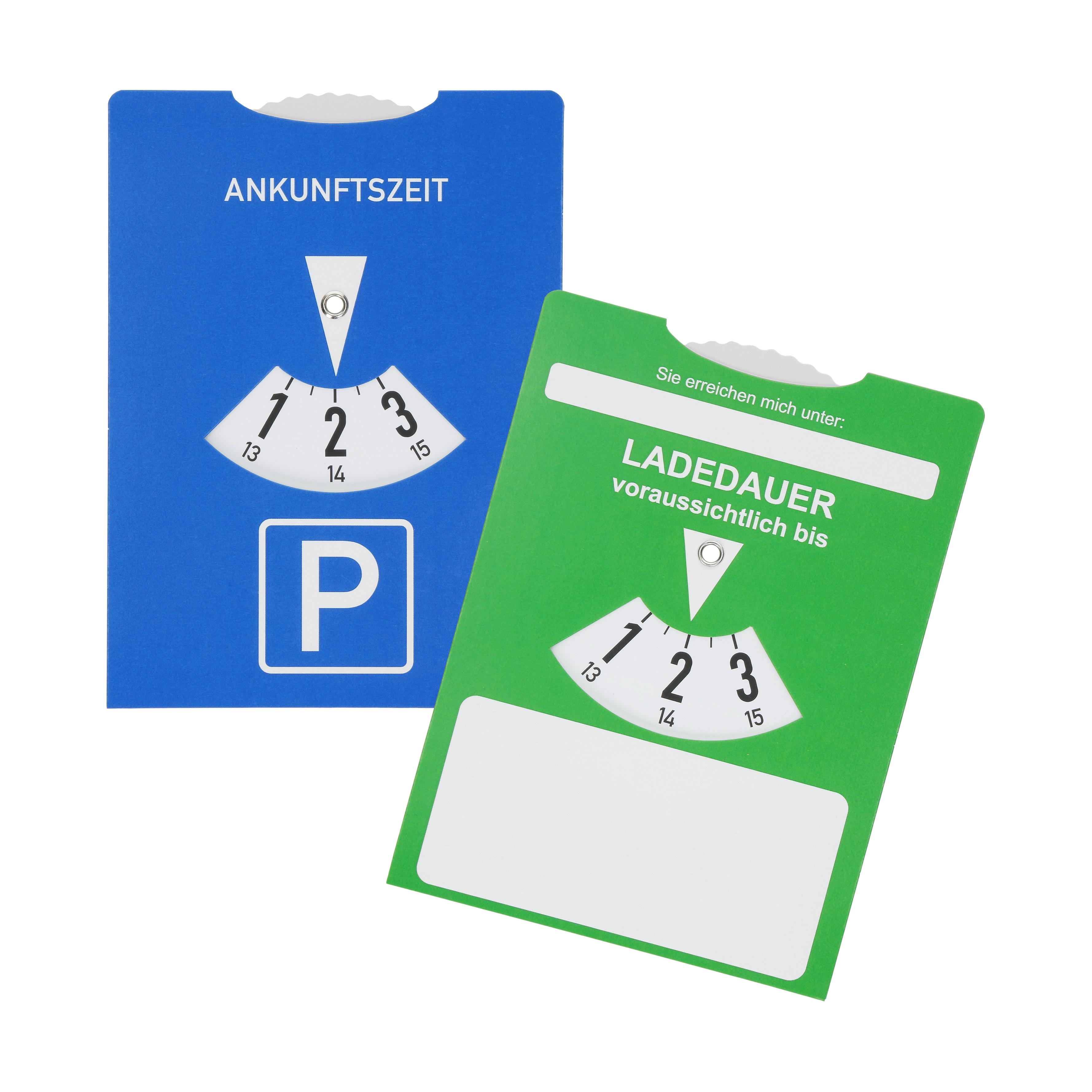 Papp-Parkscheibe "E-Mobility" – blau Papp-Parkscheibe "E-Mobility" – blau