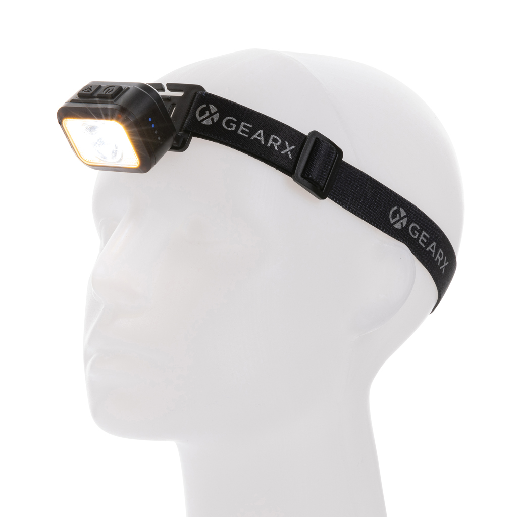 GearX Hochleistungs-Kopflampe 250 Lumen aus RCS-recyceltem ABS, USB-C