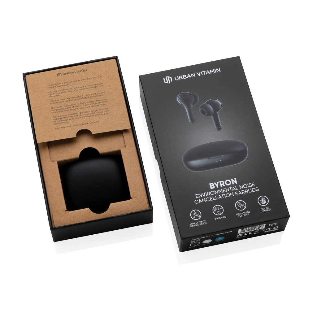 Urban Vitamin Byron True Wireless Ohrhörer mit ENC – bedruckbar mit Logo