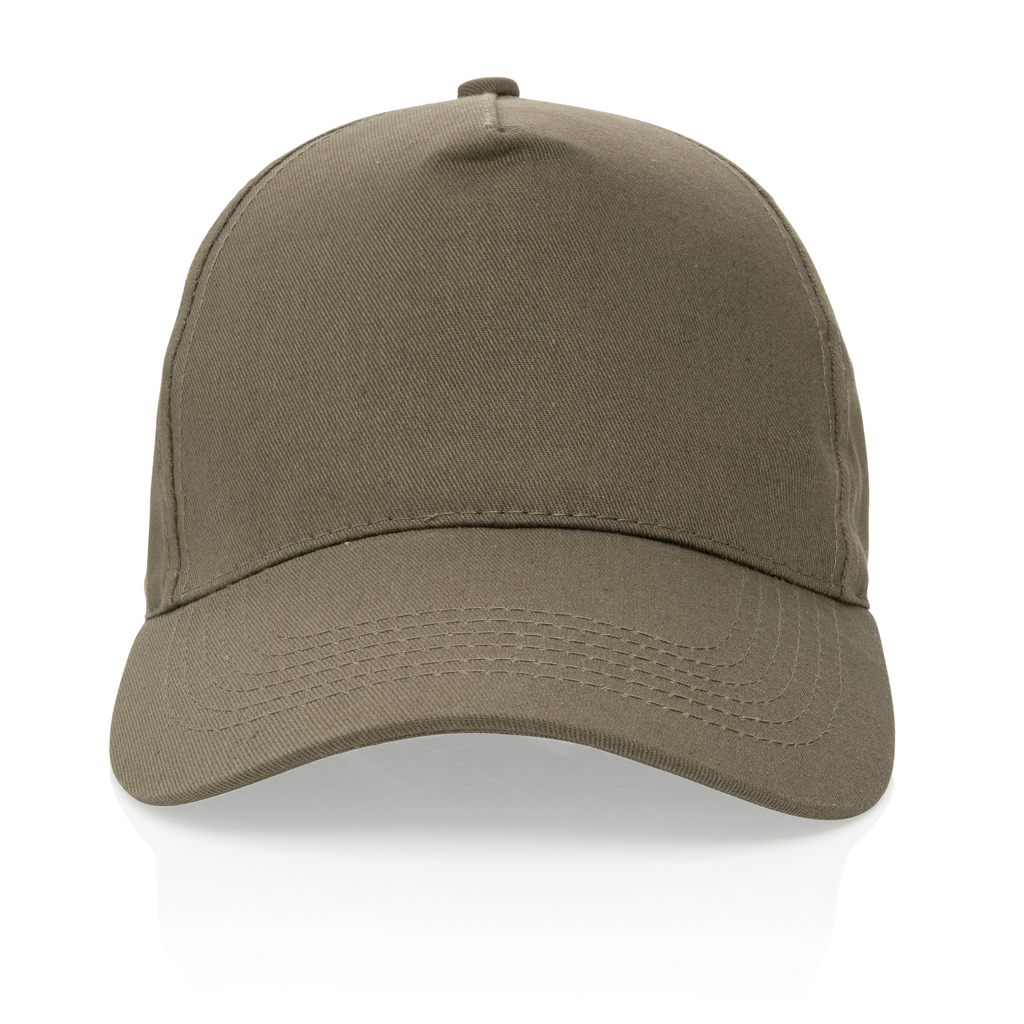 Impact 5-Panel Cap aus recyceltem Baumwoll-Polyester-Twill mit AWARE Tracer – bedruckbar Impact 5-Panel Cap aus recyceltem Baumwoll-Polyester-Twill mit AWARE Tracer – bedruckbar