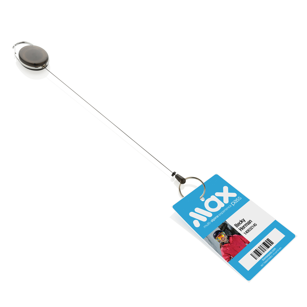 XD Collection Roller-Clip Schlüsselanhänger aus RCS-recyceltem ABS mit Karabiner