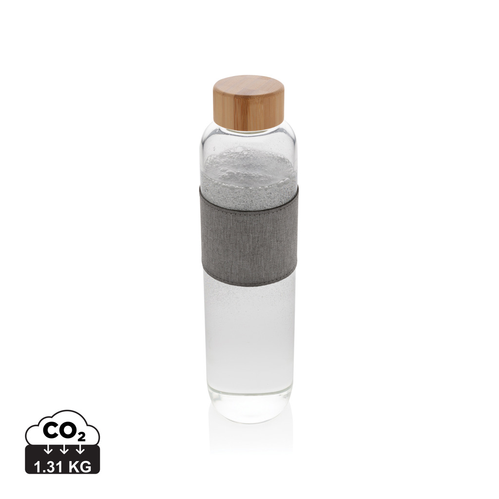 XD Collection Impact Borosilikat-Glasflasche 750 ml mit Bambusdeckel XD Collection Impact Borosilikat-Glasflasche 750 ml mit Bambusdeckel