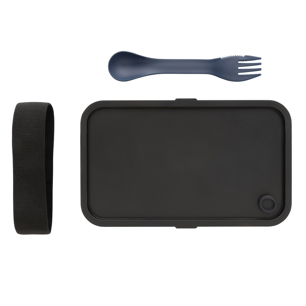 XD Collection GRS RPP Lunchbox mit Göffel 1,2 L bedruckbar XD Collection GRS RPP Lunchbox mit Göffel 1,2 L bedruckbar