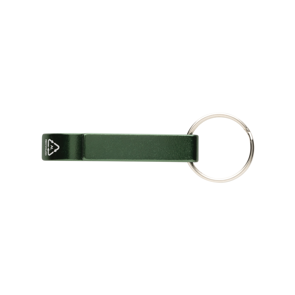 XD Collection Flaschen- und Dosenöffner-Schlüsselanhänger aus 79 % RCS-Recycling-Aluminium, mit Lasergravur