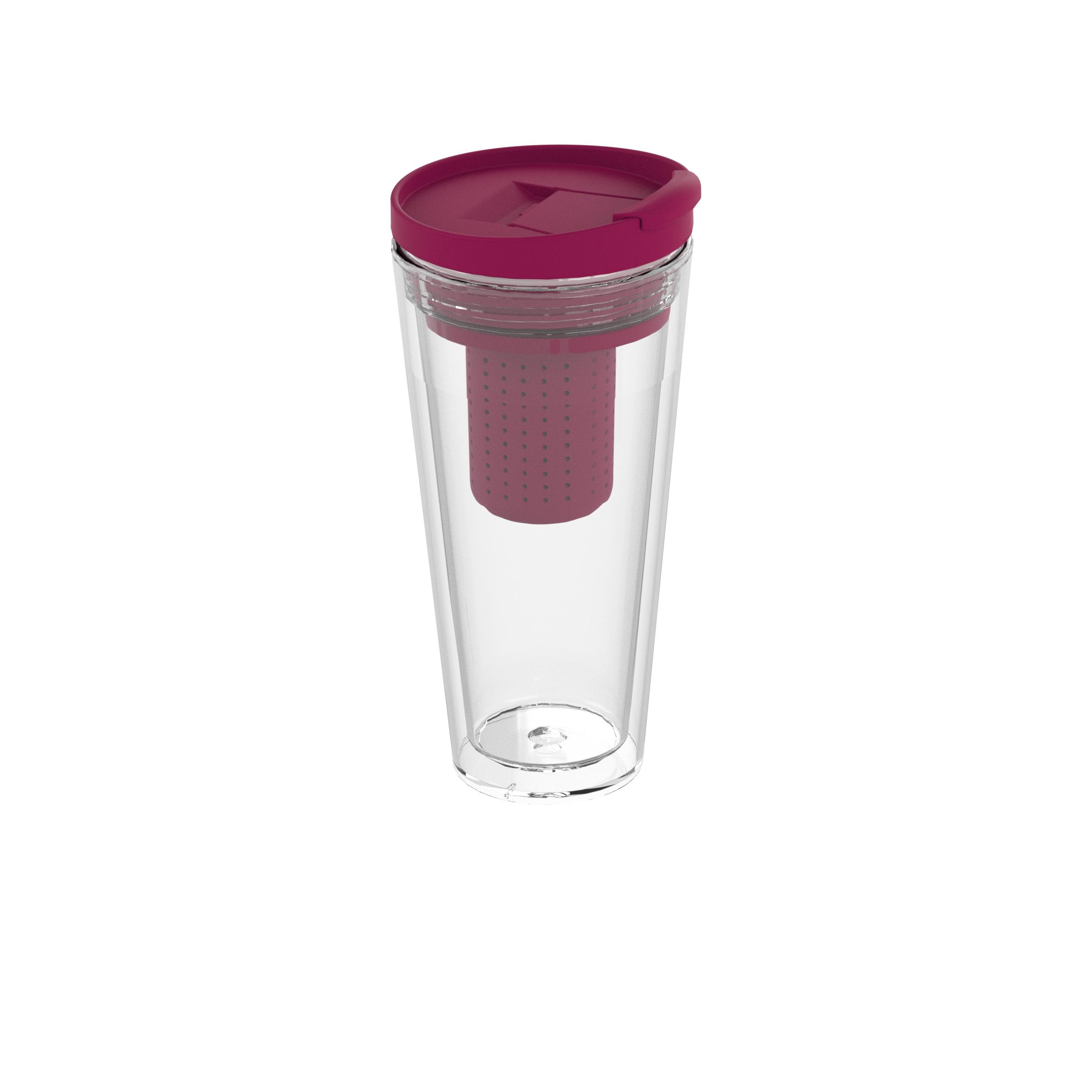 Isolierbecher "Mocha" mit Teesieb – transparent